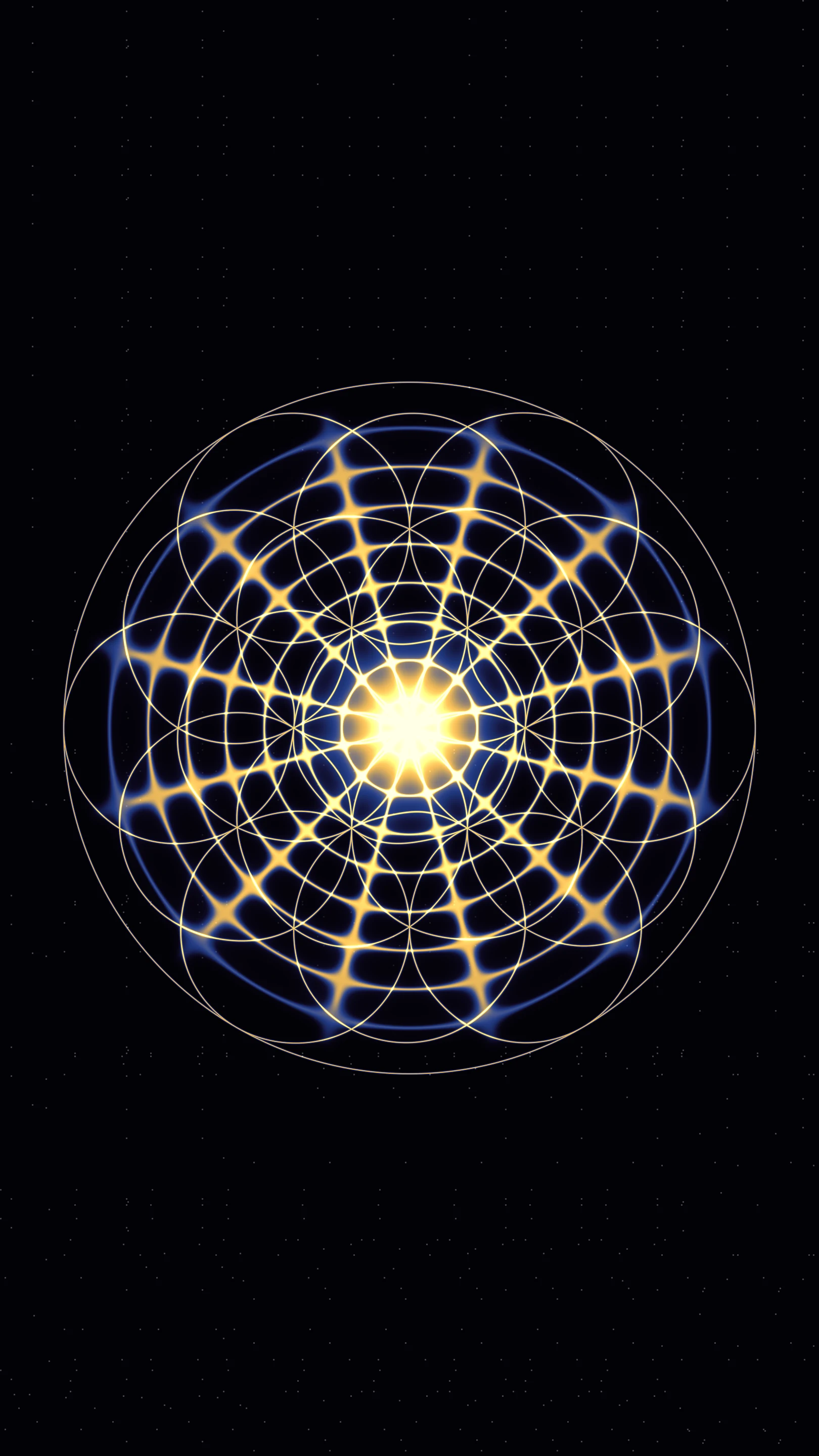 Flower of Life at 528 Hz in Cymatica, Mandala mode, Sand palette