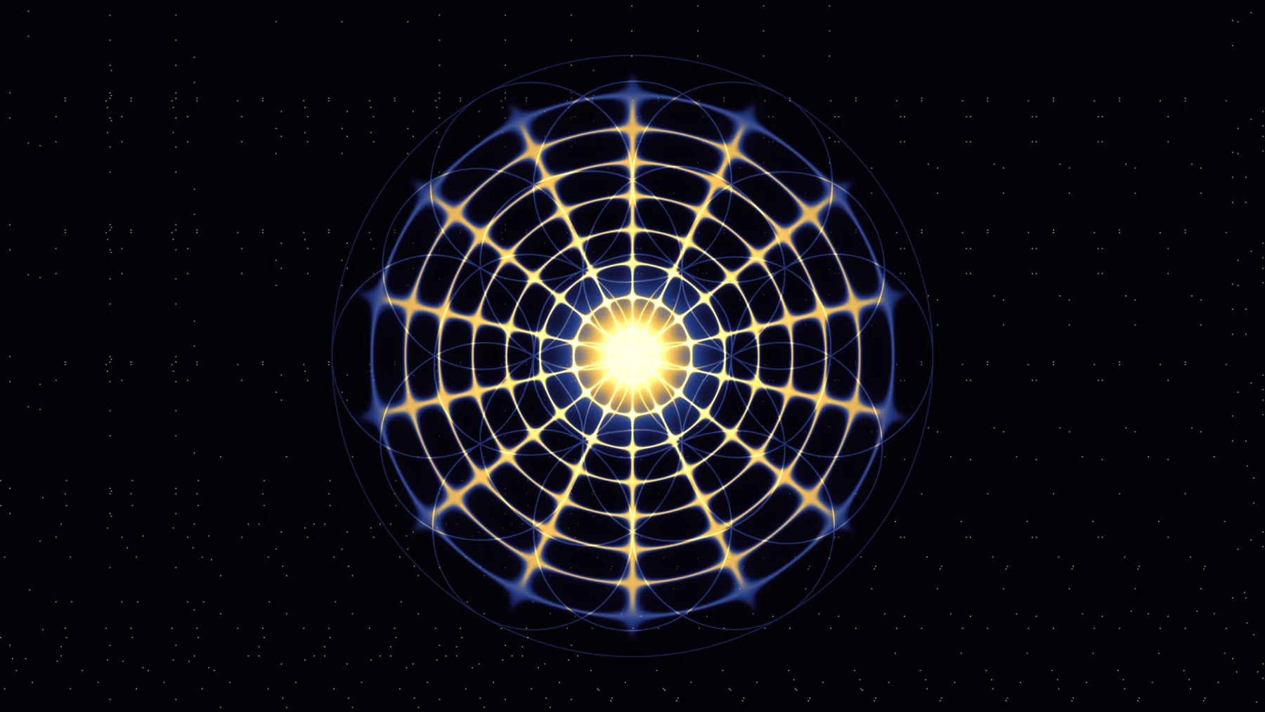Solar plexus at 528 Hz in Mandala mode, the visual that goes with Meditate