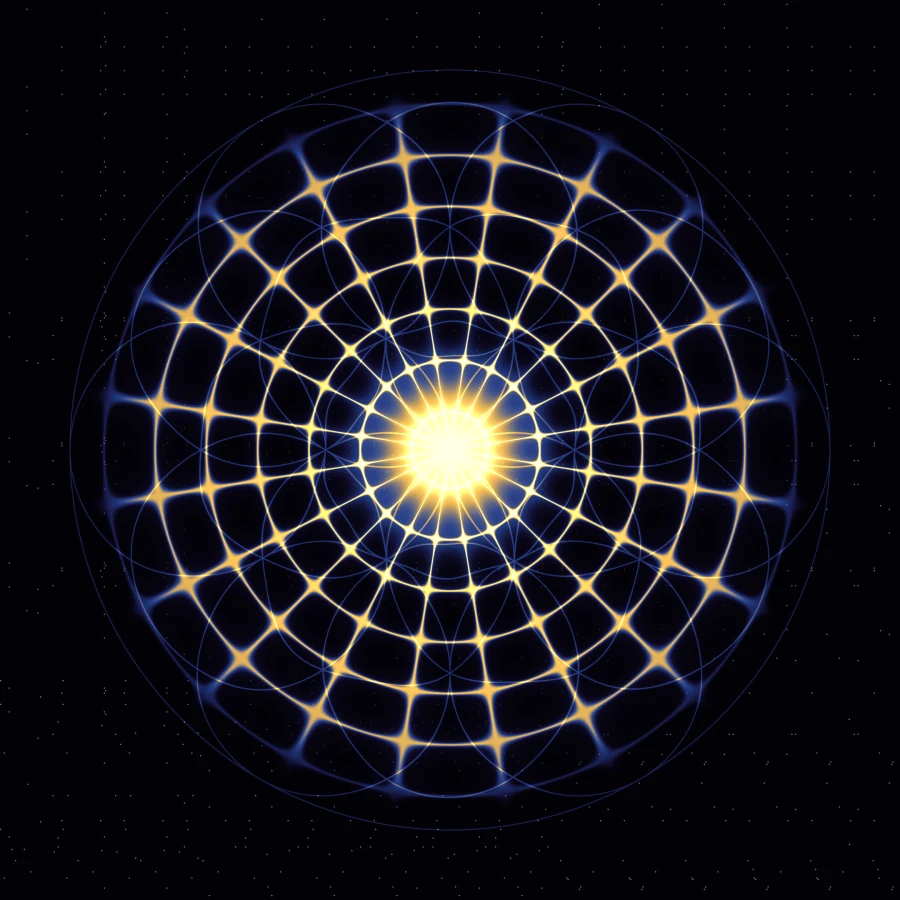174 Hz en modo Mandala, capa Flor de la vida