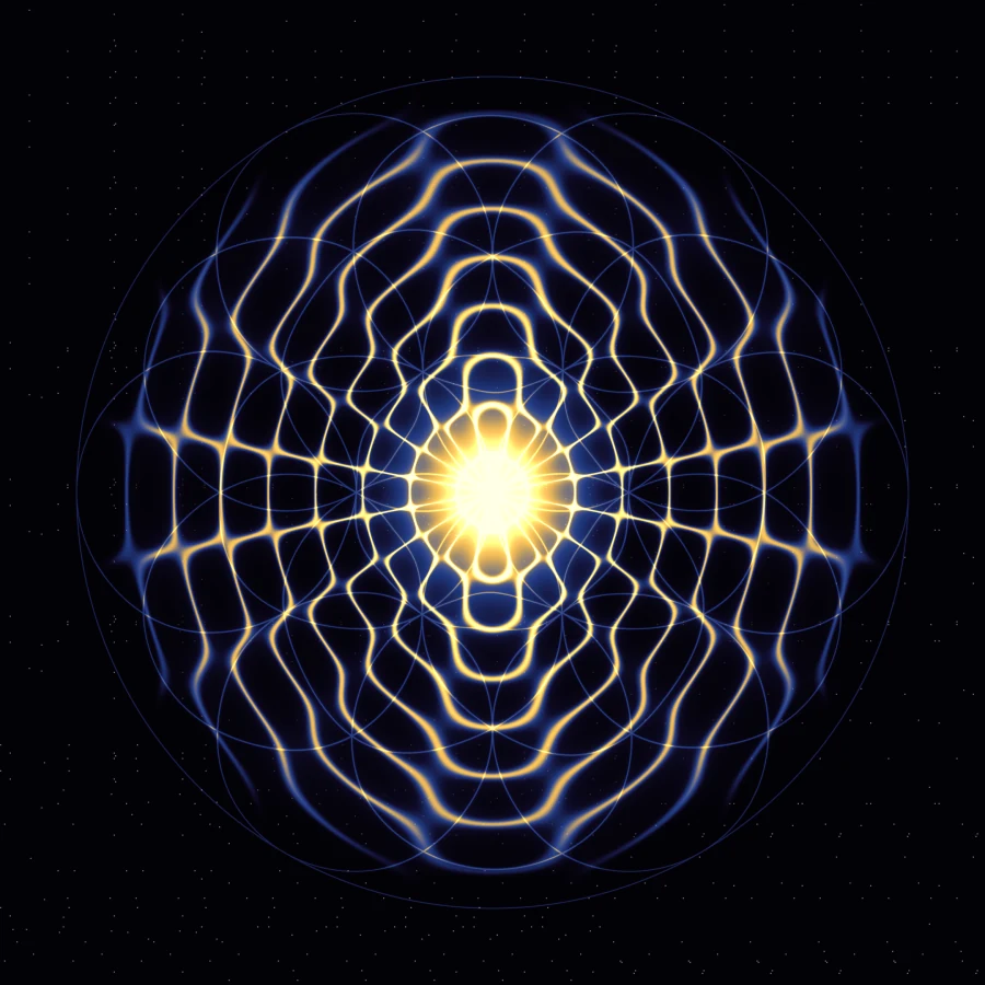417 Hz en modo Mandala, capa Flor de la vida