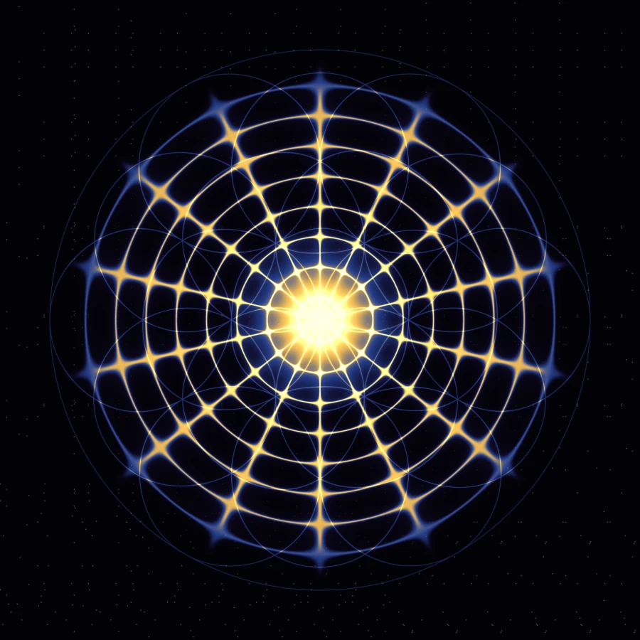 528 Hz en modo Mandala, capa Flor de la vida