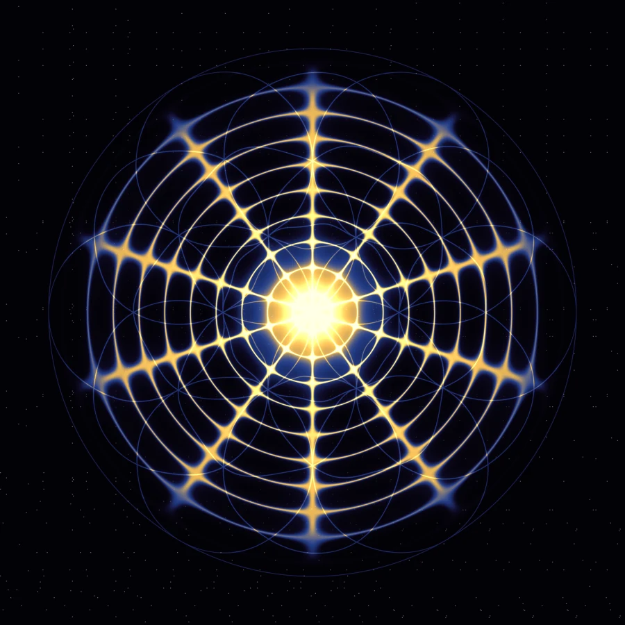 639 Hz in Mandala mode, Flower of Life layer