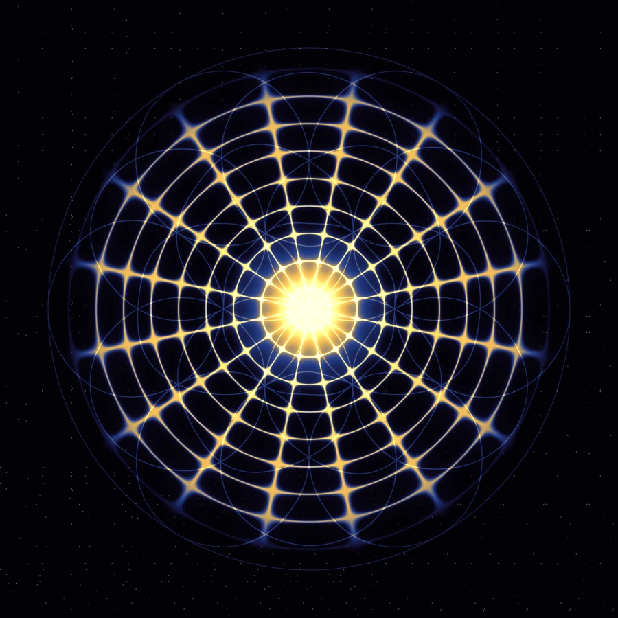 741 Hz in Mandala mode, Flower of Life layer