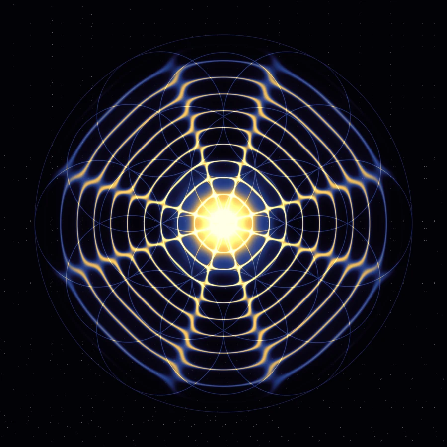 963 Hz en modo Mandala, capa Flor de la vida